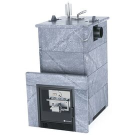 Банная печь Easysteam Анапа-М2 Газ САБК-40 в кожухе с боковым подключением Талькохлорит