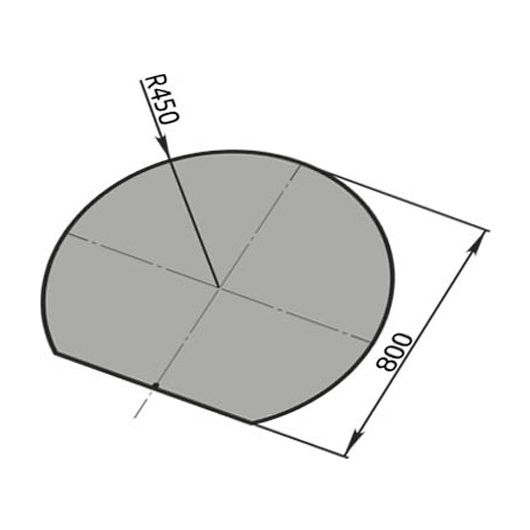 Притопочный лист Ogner 2209-01 (900*800) черный радиусный, изображение 2