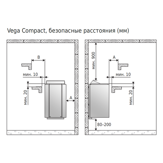 Электрическая печь Harvia Vega Compact BC23 Steel, изображение 4