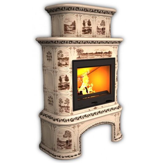 Печь камин КимрПечь Прованс с дровником Центральный Двухъярусный, изображение 13