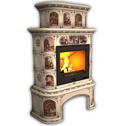 Печь камин КимрПечь Прованс с дровником Центральный Двухъярусный, изображение 12